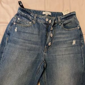 Guess super high raise jeans embellished